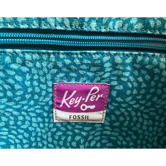 FOSSIL Key-Per Colorful Navy Messenger Bag - Picture 7 of 16